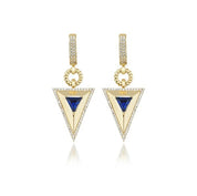 Safir Taşlı Pramit Küpe