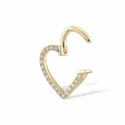 Kalp Halka Pırlanta Piercing