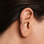 Nefertiti Sarmal Yılan Altın Earcuff