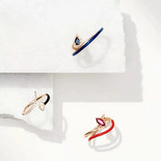 Savia Pırlanta Taşlı ve Siyah Mineli Yüzük