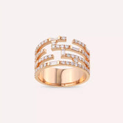 Artem 0.88 CT Baget Kesim Pırlanta Taşlı Rose Altın Yüzük