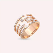 Artem 0.88 CT Baget Kesim Pırlanta Taşlı Rose Altın Yüzük