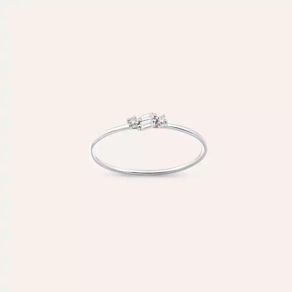 Seed 0.06 CT Pırlanta Taşlı Beyaz Altın Yüzük