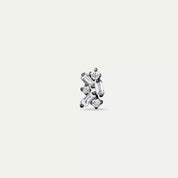 Micra 0.12 CT Baget Pırlanta Taşlı Beyaz Altın Mini Tek Küpe