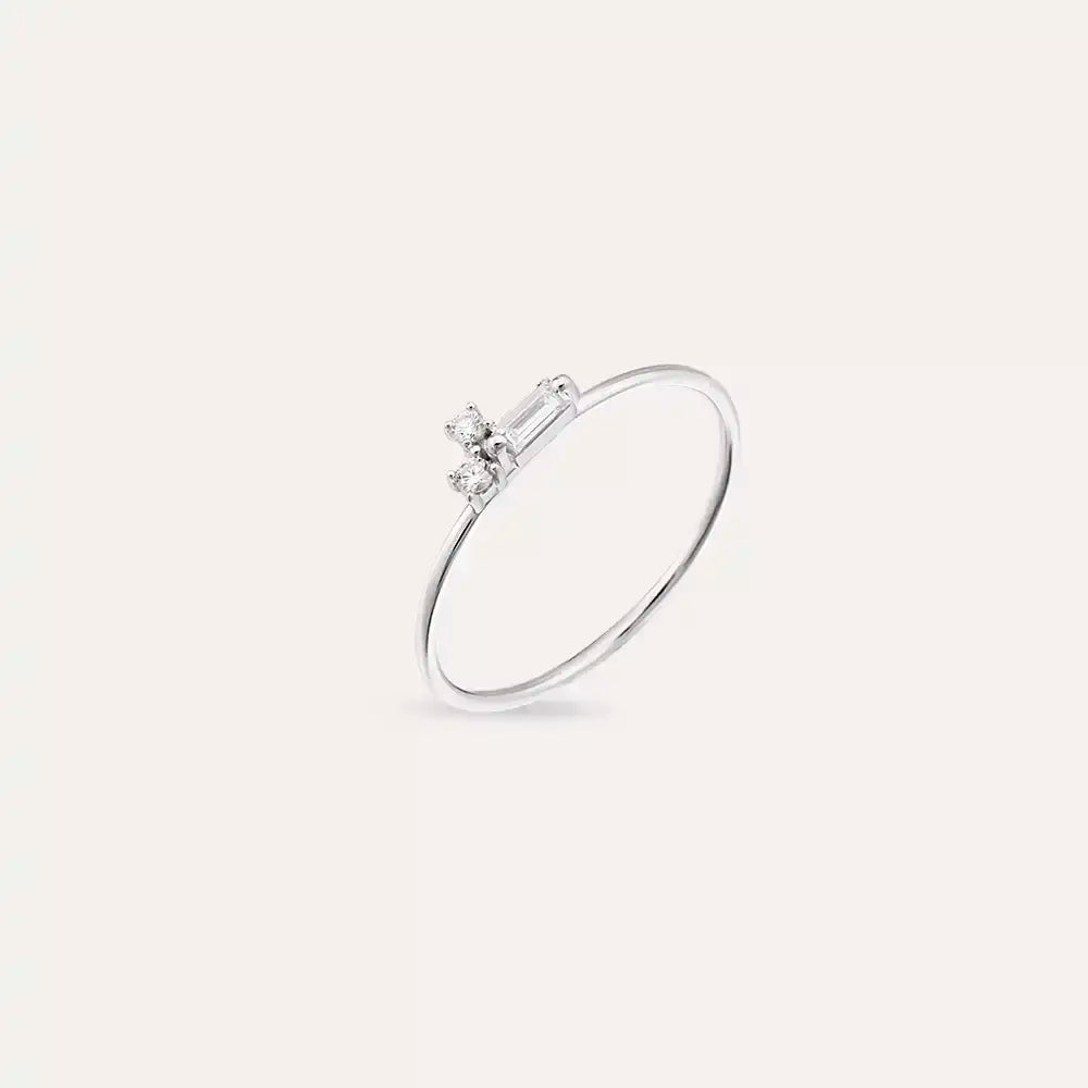 Micra 0.13 CT Pırlanta Taşlı Beyaz Altın Yüzük