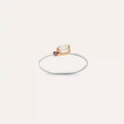 Micra 0.17 CT Purple Safir ve Baget Pırlanta Taşlı Yüzük