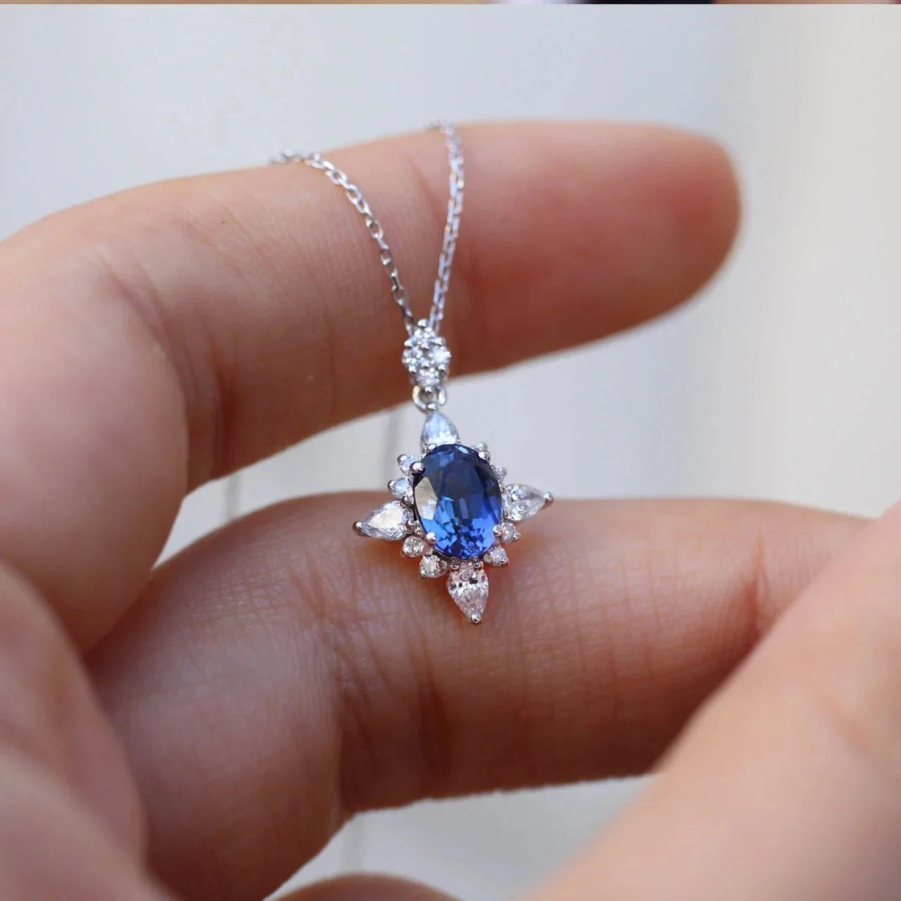 Selius Safir & Pırlanta Kolye