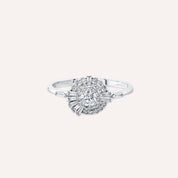 Shay 0.52 CT Trapez Kesim Pırlanta Taşlı Beyaz Altın Yüzük