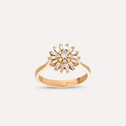 Shiny 0.49 CT Pırlanta Taşlı Rose Altın Yüzük