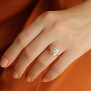 Shiny 0.49 CT Pırlanta Taşlı Rose Altın Yüzük