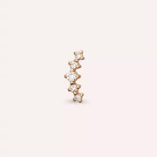 Shyne Pırlanta Taşlı Rose Altın Piercing