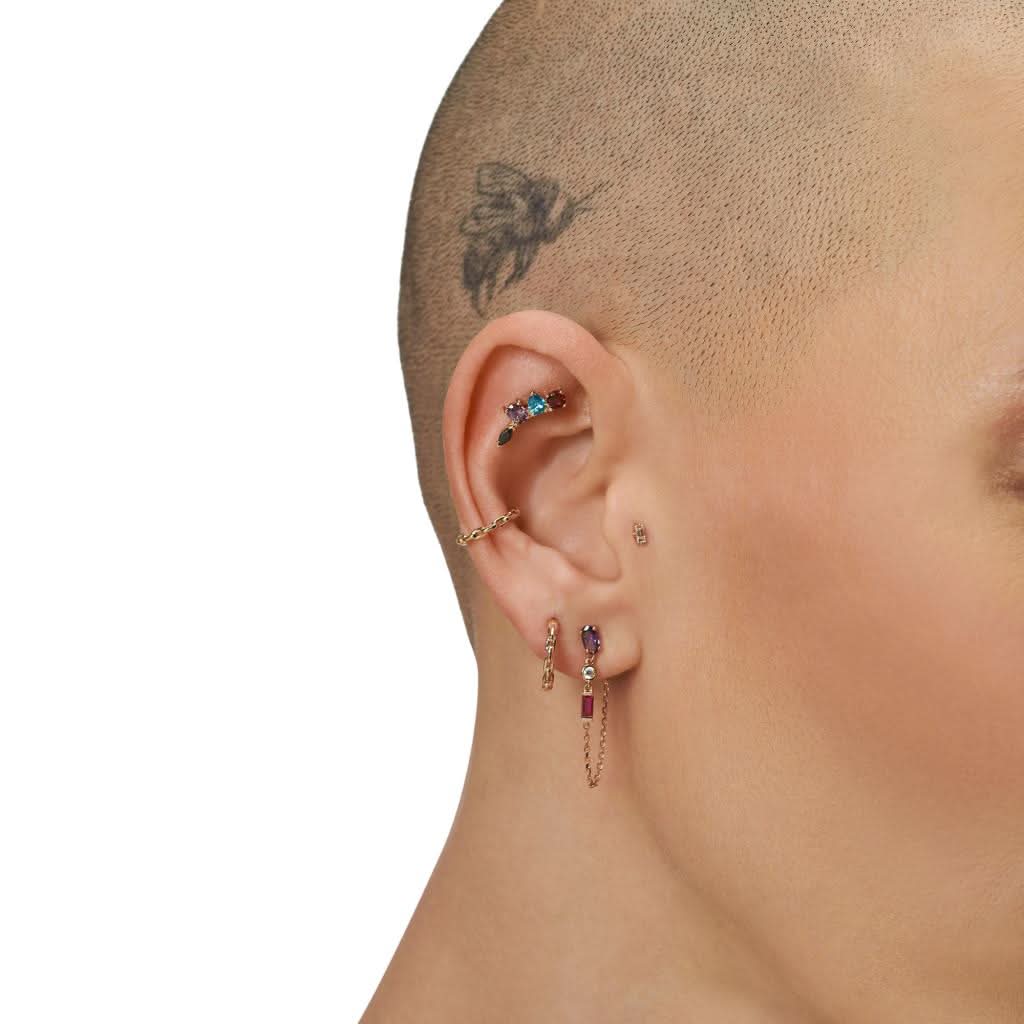 Siena Mini Baget Altın Küpe