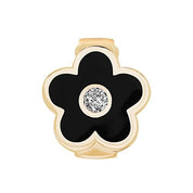 Siyah Çiçek 9Mm Bileklik Charm