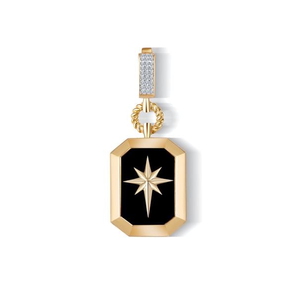 Siyah Mine Kuzey Yıldızı Charm