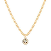 Siyah Mineli Tasarım Kolye