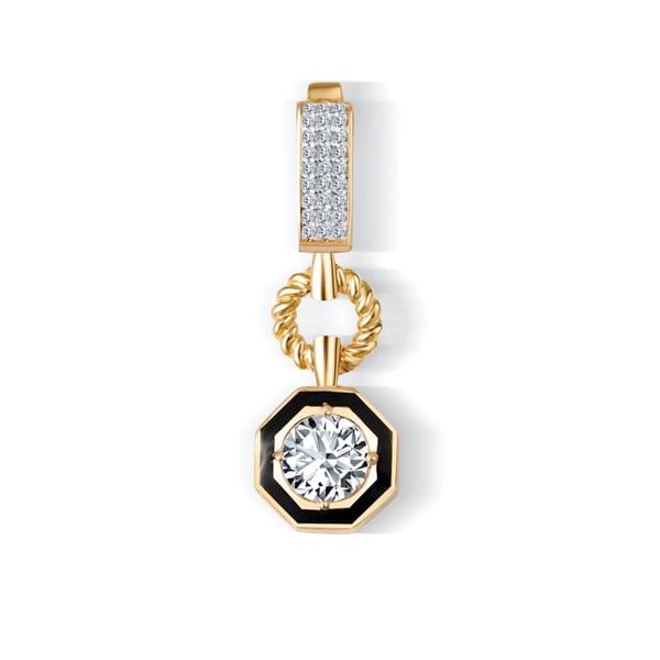 Siyah Mineli Tektaş Charm