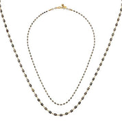 Siyah Silindir Altın Kolye