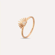 Solis Pırlanta Taşlı Rose Altın Yüzük