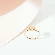 Solis Pırlanta Taşlı Rose Altın Yüzük