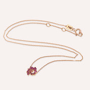 Sophia 0.75 CT Yakut Taşlı Rose Altın Kolye