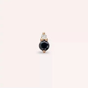 Speck Siyah Pırlanta Taşlı Rose Altın Piercing