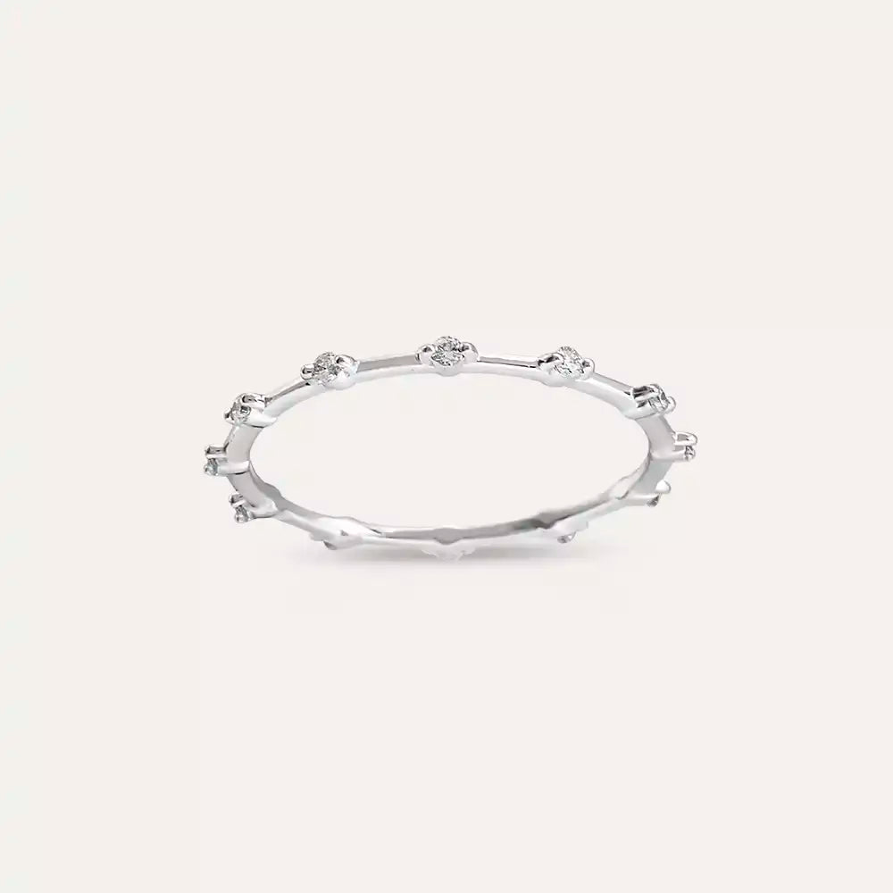 Twig 0.07 CT Pırlanta Taşlı Beyaz Altın Yüzük