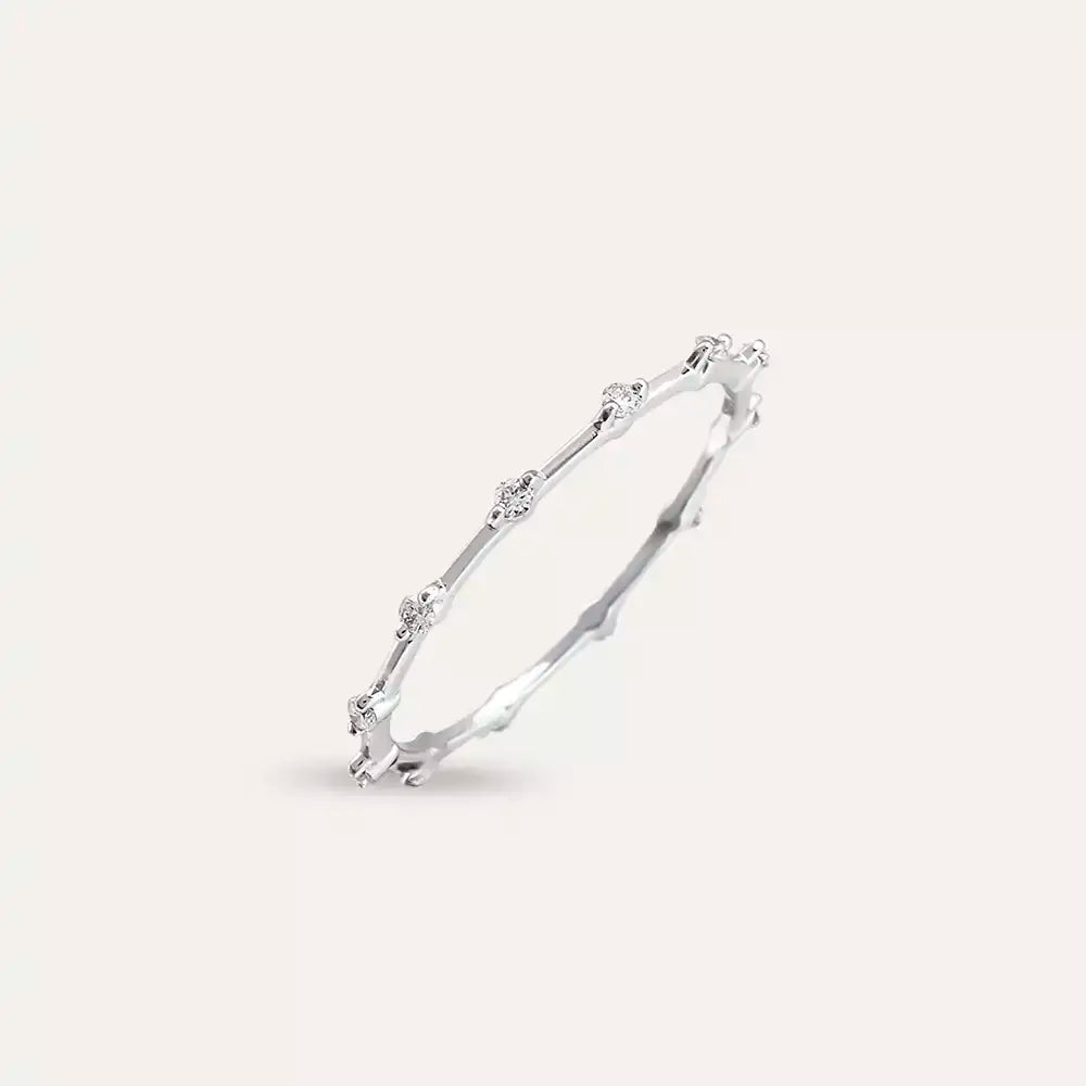 Twig 0.07 CT Pırlanta Taşlı Beyaz Altın Yüzük