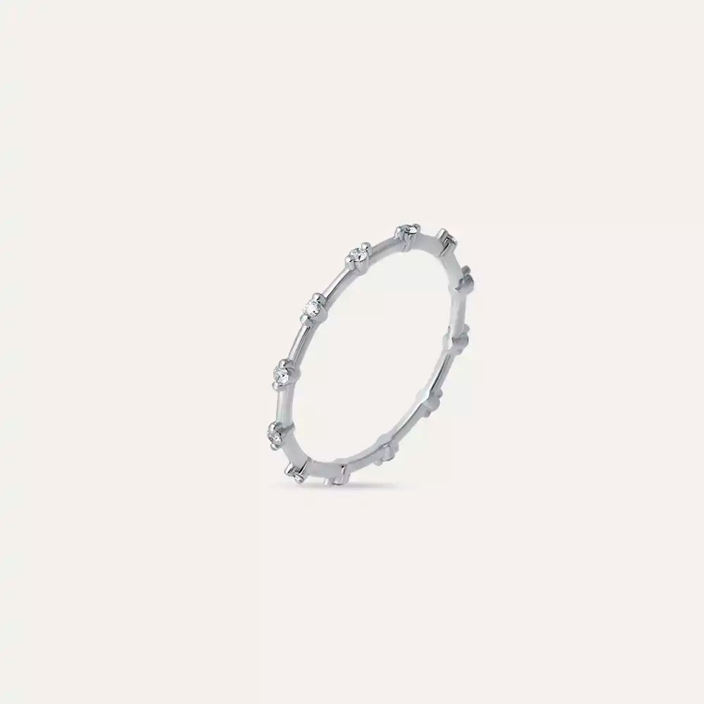 Twig 0.08 CT Pırlanta Taşlı Beyaz Altın Yüzük