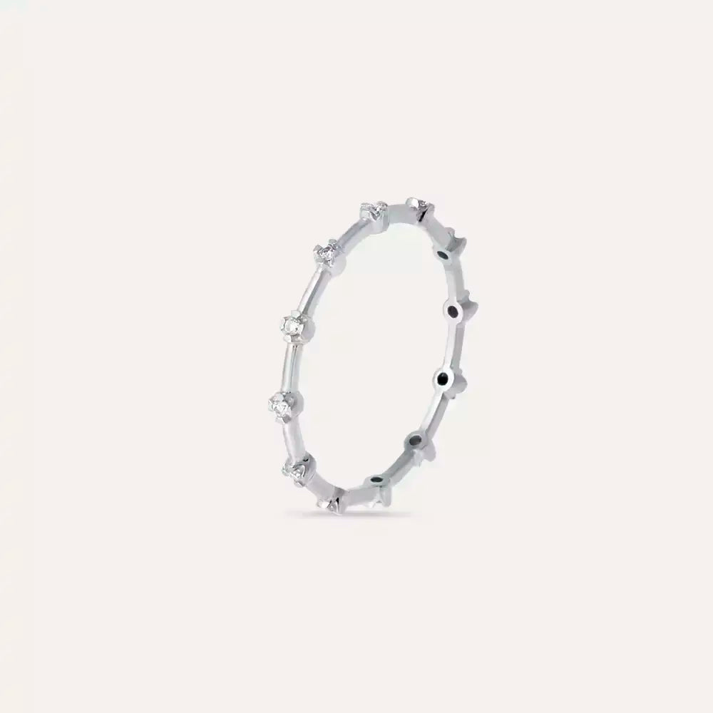 Twig  0.12 CT Pırlanta Taşlı Beyaz Altın Yüzük
