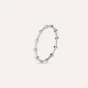 Twig  0.12 CT Pırlanta Taşlı Beyaz Altın Yüzük