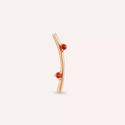 Steep Orange Safir Taşlı Rose Altın Piercing