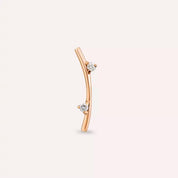 Steep Pırlanta Taşlı Rose Altın Piercing