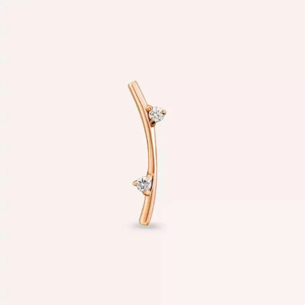 Steep Pırlanta Taşlı Rose Altın Piercing