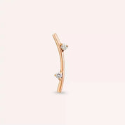 Steep Pırlanta Taşlı Rose Altın Piercing