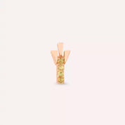Stub Yellow Safir Rose Altın Piercing
