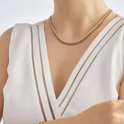 Sun Pırlanta Taşlı ve Siyah Mineli Gerdanlık