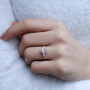 Vintage Damla Morganite & Pırlanta Yüzük