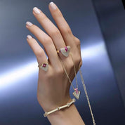 Geometrik Taşlı  Kalkan Yüzük