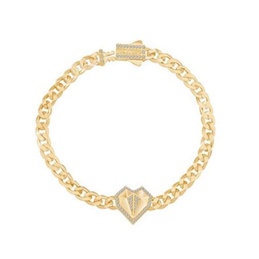 Taşlı Kalp Gurmet Bileklik