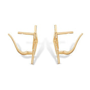 Taşlı Kuzey Yıldızı Altın Küpe