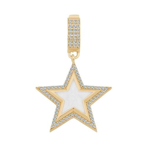 Taşlı Siyah Yıldız Kolye Ucu Charm