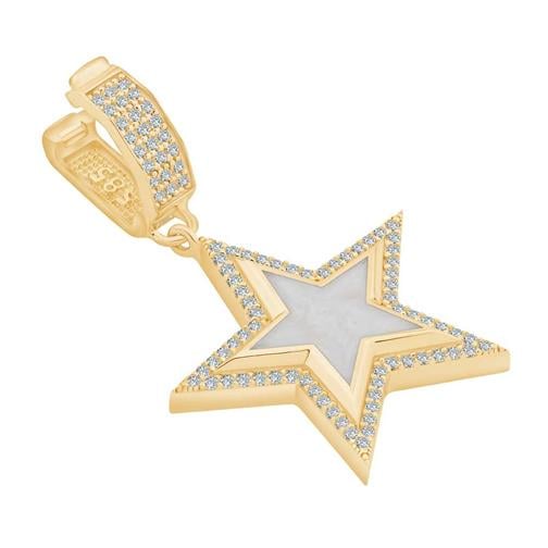 Taşlı Siyah Yıldız Kolye Ucu Charm