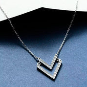 Vector 0.16 CT Pırlanta Taşlı Beyaz Altın Kolye