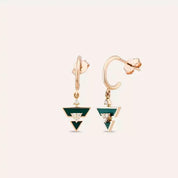 Ursa Minor Pırlanta Taşlı ve Yeşil Mineli Küpe