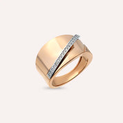 Vectra 0.29 CT Pırlanta Taşlı Rose Altın Yüzük