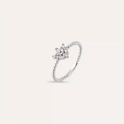 Vetra 0.17 CT Baget Pırlanta Taşlı Beyaz Altın Yüzük