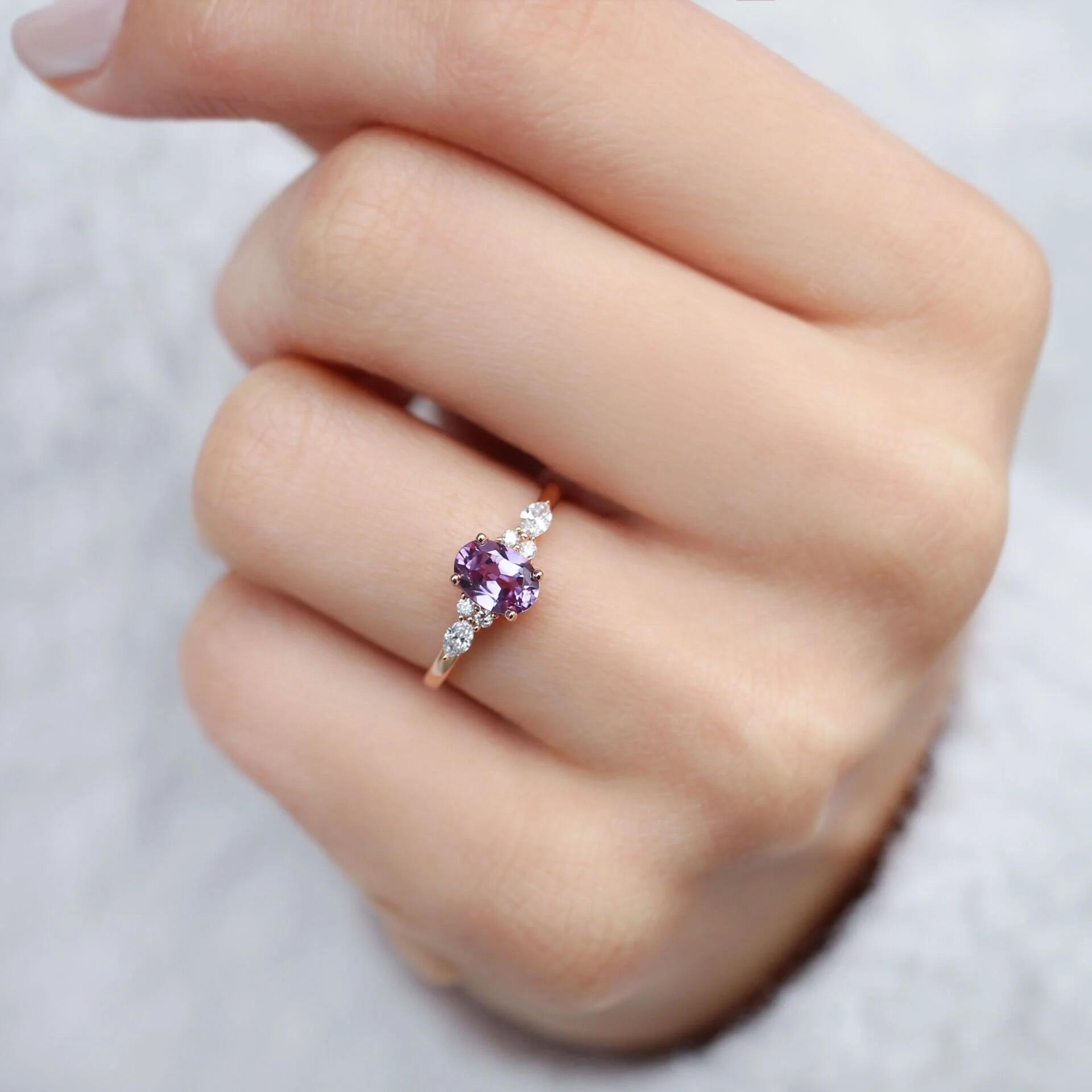 Vintage Alexandrite & Pırlanta Yüzük