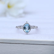 Vintage Aquamarine & Pırlanta Yüzük