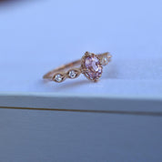 Vintage Aria Morganite & Pırlanta Tektaş Yüzük