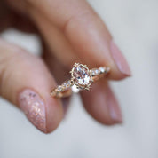 Vintage Aria Morganite & Pırlanta Yüzük